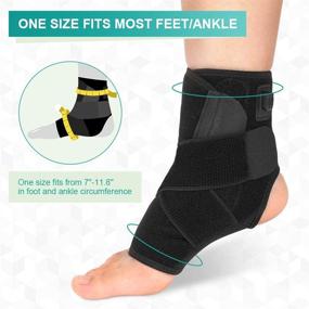 img 2 attached to VINGVO Heated Ankle Brace Wrap - Hot Therapy Foot Wrap for Ligament Stability, Achy Feet Relief, Swelling Reduction - Sprains, Arthritis, Torn Tendons