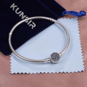 img 3 attached to KUNSIR Sterling Bracelet Bracelets Zirconia Girls' Jewelry