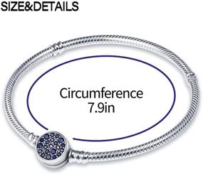 img 1 attached to KUNSIR Sterling Bracelet Bracelets Zirconia Girls' Jewelry