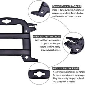 img 2 attached to BUZIFU Paracord Line Winder Rope Organizer (5 Pcs) - Rope Winder and Parachute Cord Keeper Spool Tool for Paracord, Rope, Twine, Fishing Line - Prevents Tangles, Knots, Recoils, and Kinks