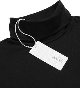 img 1 attached to COOFANDY Men's Slim Fit Turtleneck T Shirts: Lightweight Basic Cotton Pullovers for Casual Wear