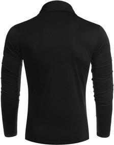 img 2 attached to COOFANDY Men's Slim Fit Turtleneck T Shirts: Lightweight Basic Cotton Pullovers for Casual Wear