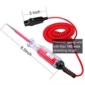 img 3 attached to 🔌 JASTIND Premium 3-48V DC Digital LCD Display Test Light with Extended 140 Inch Spring Wire, Low Voltage Tester for Car Truck Vehicles, Automotive Circuit Tester with Sharp Stainless Probe