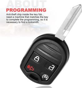 img 1 attached to 🔑 VOFONO Compatible Car Key Fob Ford Explorer 2011-2015 | Keyless Entry Remote Start Pack of 1"