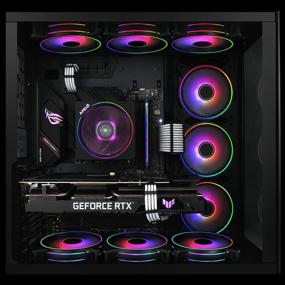 img 1 attached to 🌙✨ EZDIY-FAB Moonlight 120mm RGB Case Fan with Fan Hub X and Remote, Motherboard Aura SYNC, Speed Control, Addressable Fan for PC Case-6 Pack