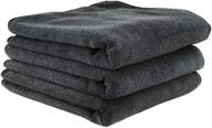 🧼 chemical guys mic35303 workhorse professional grade microfiber towel, black, 16" x 16", 3-pack: premium quality cleaning towels logo