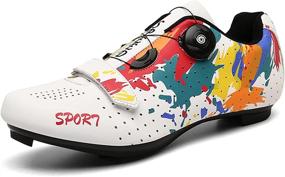 img 4 attached to 🚴 Men's Black Cycling Shoes - DWZRG Cycling Compatible with Graffiti Design