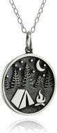 fashionjunkie4life sterling camping necklace campfire logo