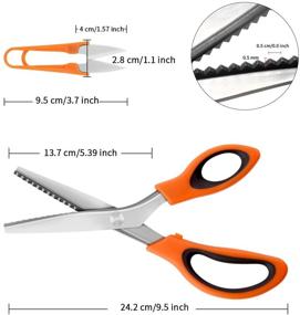 img 3 attached to ✂️ Lamoutor Professional Zig Zag Cut Scissors: Premium Pinking Shears with Scalloped Edges for Dressmaking, Sewing, and Arts