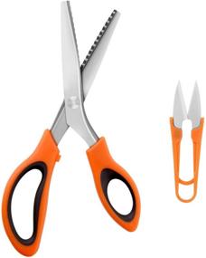 img 4 attached to ✂️ Lamoutor Professional Zig Zag Cut Scissors: Premium Pinking Shears with Scalloped Edges for Dressmaking, Sewing, and Arts