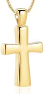 stainless steel cross urn necklaces: elegant cremation jewelry for ashes - memorial keepsake pendants logo