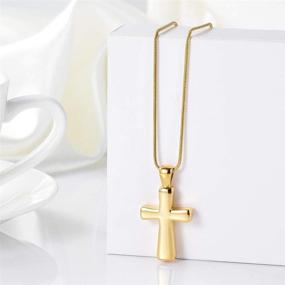 img 2 attached to Stainless Steel Cross Urn Necklaces: Elegant Cremation Jewelry for Ashes - Memorial Keepsake Pendants