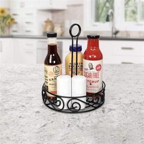 img 1 attached to 🍽️ Spectrum Diversified Scroll Condiment Holder: Organize Your Condiments in Style!