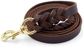 img 4 attached to FAIRWIN Leather Dog Leash: 6 Ft Braided Heavy Duty Training Leash for Large, Medium & Small Dogs—Ideal for Running and Walking