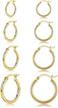 earrings sterling hypoallergenic cartilage piercing girls' jewelry logo