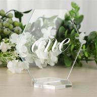 📇 classic style clear acrylic hexagon place cards with holder - set of 25 | diy sublimation wedding table numbers & name cards plates for reception, banquet, and party decorations logo