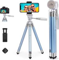 «фотоаппарат tripod для iphone и android, 39,5-дюймовые телефонные штативы, легкий штатив с bluetooth-пультом ду и держателем для смартфона, портативный штатив для samsung, huawei (синий)» логотип