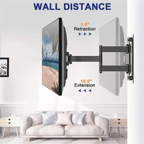 img 1 attached to Sliding TV Mount for 37-80 inch Flat Curved TVs, Holds Up to 132 lbs., Full Motion Wall Mount with Swivel Articulating Arms, VESA 600x400mm, Easy Centering on Wall - Rentliv TV Mount