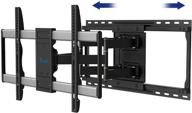 sliding tv mount for 37-80 inch flat curved tvs, holds up to 132 lbs., full motion wall mount with swivel articulating arms, vesa 600x400mm, easy centering on wall - rentliv tv mount logo