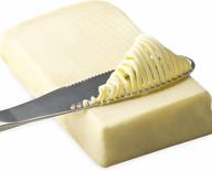 stainless steel butter spreader knife - versatile kitchen gadget and tool, effortless cold butter spreading, japanese style with holes logo