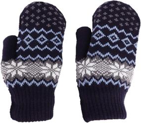 img 4 attached to Men's Thermal Winter Mitten Gloves - Essential Accessories