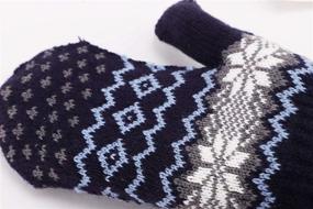 img 1 attached to Men's Thermal Winter Mitten Gloves - Essential Accessories