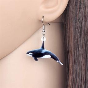 img 3 attached to 👗 Bonsny Acrylic Dangle Earrings: Fashionable Jewelry for Girls