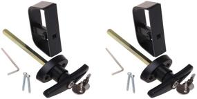 img 1 attached to 🔒 StartFine 4-1/2" T-Handle Lock 2 Kits Shed Door Lock: High Security Solution for Barns, Playhouses, Chicken Coops – Includes Keys and Screws