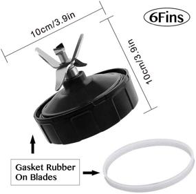 img 3 attached to 💥 Ultimate Replacement Set for Nutri Ninja Blender: 6 Fins Extractor Blades with 24OZ Cups - Compatible with BL450-70 BL451-70 BL454-70 BL455-70 BL482-70