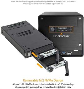 img 3 attached to 🔧 Effortless Solution: ICY DOCK Tool-Less Mobile Rack for 3.5" External Drive Bay with 2 x M.2 PCIe NVMe SSD Support