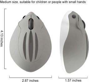 img 2 attached to 🐹 CHUYI Grey Wireless Silent Mouse - Hamster Shaped Cartoon and Cute Portable Animal Optical Cordless Mice for Travel, Library, Computer, Laptop, School - Ideal Gift for Kids and Children
