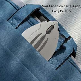 img 1 attached to 🐹 CHUYI Grey Wireless Silent Mouse - Hamster Shaped Cartoon and Cute Portable Animal Optical Cordless Mice for Travel, Library, Computer, Laptop, School - Ideal Gift for Kids and Children