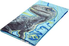 img 2 attached to 🦖 Jurassic World 2 Indoor Slumber Set with Zip-Around Sleeping Bag and 13x18 Pillow, Suitable for Ages 3+, Measures 46x26, in Blue