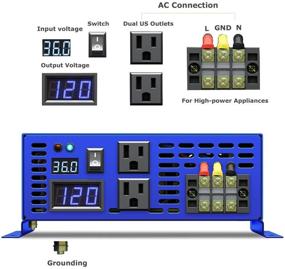 img 2 attached to 🔋 XYZ INVT 4000W Pure Sine Wave Inverter 36V DC to 110V 120V AC Car Power Invert Surge 8000W Power Converter for Solar System (4000W 36V DC to 120V AC)