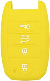 img 2 attached to 🔆 SEGADEN Желтый силиконовый чехол-протектор для KIA 4 Button Smart Remote Key Fob CV2155 - совместимый и высокоэффективный защитный чехол