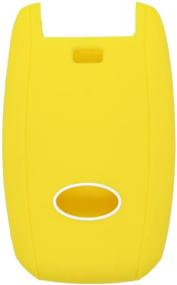 img 1 attached to 🔆 SEGADEN Желтый силиконовый чехол-протектор для KIA 4 Button Smart Remote Key Fob CV2155 - совместимый и высокоэффективный защитный чехол