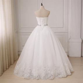 img 2 attached to 👗 Stunning Plus Size Ball Gowns: Yipeisha Women's Sweetheart Tulle Wedding Dress for Bride