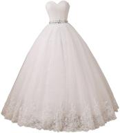 👗 stunning plus size ball gowns: yipeisha women's sweetheart tulle wedding dress for bride logo