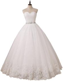 img 3 attached to 👗 Stunning Plus Size Ball Gowns: Yipeisha Women's Sweetheart Tulle Wedding Dress for Bride