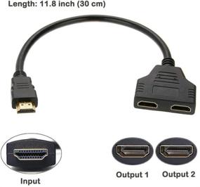 img 1 attached to High-Quality HDMI Cable and Splitter - Connects HDTV, DVD Players, PS3, & LCD Projectors