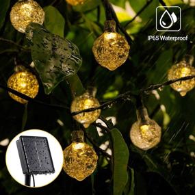 img 1 attached to Solar String Lights Outdoor: 30 LED 20 Ft Fairy Christmas Lights Crystal Ball - Waterproof & 8 Modes - Perfect for Garden, Patio, Yard, Fence, Party, Wedding (Warm White)