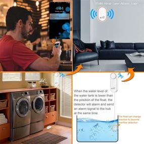 img 3 attached to 💧 Water Level Detector WiFi: Smart Water Leak Sensor Alarm Kit - 2 Sensors & 1 Hub, 328 Ft Communication Range, Free App Included