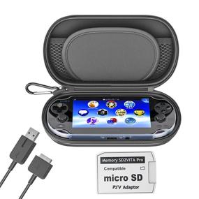 img 4 attached to 🎮 Complete Skywin Kit for PS Vita: Carry Case, Charging Cable, Micro SD Memory Card Adapter - Compatible with PS Vita 1000/2000 3.6 or HENkaku System