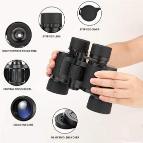 img 1 attached to 🌃 10X40 HD Binoculars for Adults with Low Light Night Vision, Waterproof and Fogproof - Perfect for Bird Watching, Travel, Hunting, Wildlife, and Concerts - Large Eyepiece Binoculars with BAK4 FMC Lens