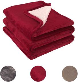 img 3 attached to 🔥 Cozy Up with an Electric Heated Throw Blanket! 50 x 60 Inch, Double Side Flannel, 4 Heating Levels & Overheating Protection (Red White)