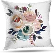 🌸 stylish floral watercolor throw pillow covers – double-sided pattern, 18x18 inch – perfect home décor accent in light blue pink gray white – ideal sofa cushion cover gift by pakaku логотип