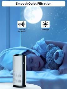 img 2 attached to 💨 Neveika Portable Air Purifier: Car & Bedroom Purifier, Carbon Filter, Eliminates Odor, Dust, Pollen, Smoke, Pet Dander | Low Noise, Battery Operated & USB C Charging