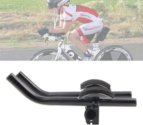 img 4 attached to DRCKHROS Aero Bars - TT Rest Bar 🚵 Aluminum Alloy Black for Mountain & Road Bicycle Racing Handlebars