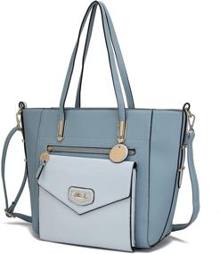 img 4 attached to Women's MKF Shoulder Bag with Pocketbook - Stylish Handbags & Wallets for Satchels