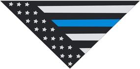 img 2 attached to 🐾 Thin Blue Line Dog Bandana Set, Package of 2, Show Your Support for Police Law Enforcement, SEO-Optimized Handkerchief Bandanna